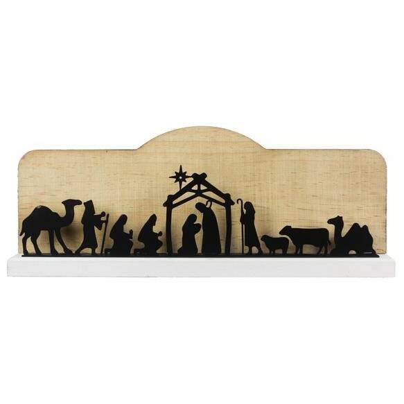 Item 601196 Wood Nativity Tabletop Decor