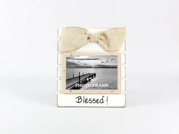 Item 601225 Blessed Photo Frame With Bow