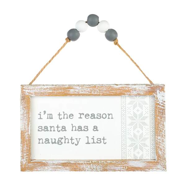 Item 609042 Naughty Sweater Framed Ornament