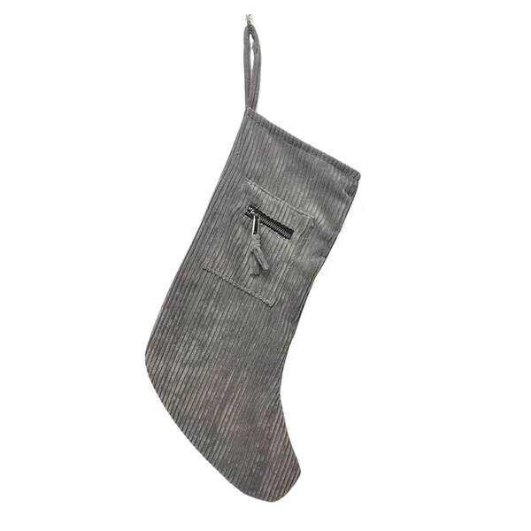 Item 609050 Gray Zipper Stocking