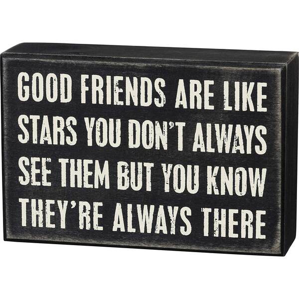 Item 642022 Good Friends Are Like Stars Box Sign