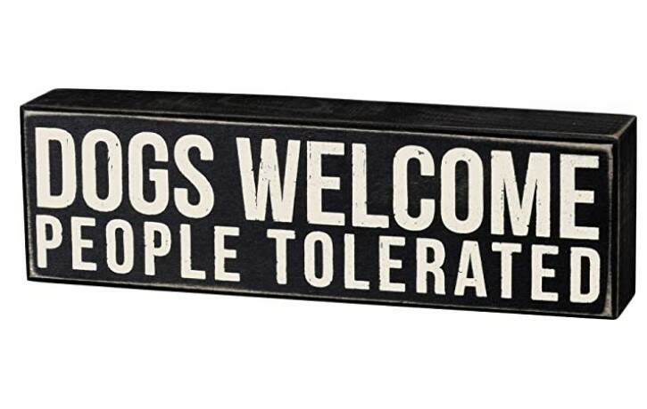 Item 642023 Dogs Welcome Box Sign