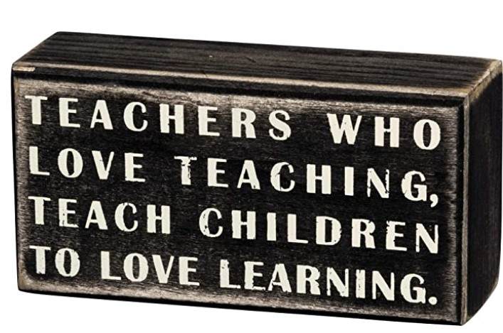 Item 642051 Teachers Who Love Teaching Box Sign