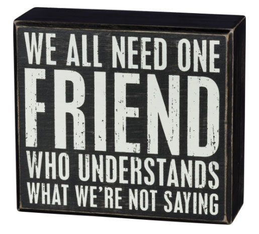 Item 642053 One Friend Box Sign