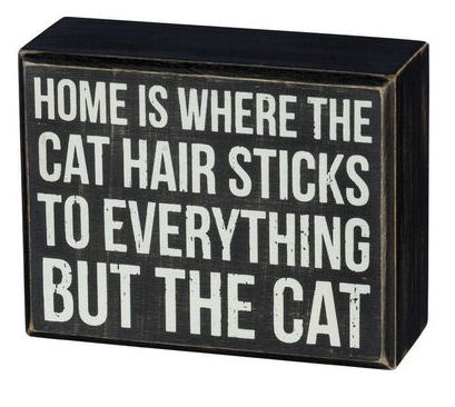 Item 642121 CAT HAIR BOX SIGN