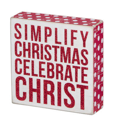 Item 642164 Celebrate Christ Box Sign