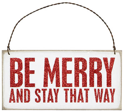 Item 642192 Be Merry Box Sign Plaque