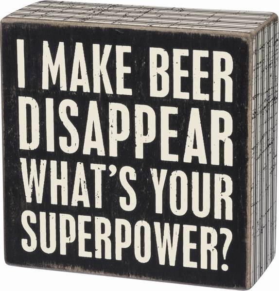 Item 642248 Beer Disappear Box Sign