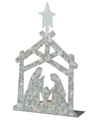 Item 642435 Silver Stand Up Nativity