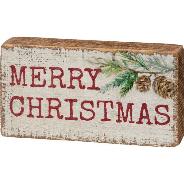 Item 642514 Merry Christmas Box Sign