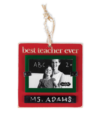 Item 653141 Best Teacher Ever Photo Frame Ornament