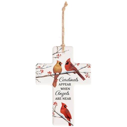 Item 655015 Cardinals Appear Cross Ornament