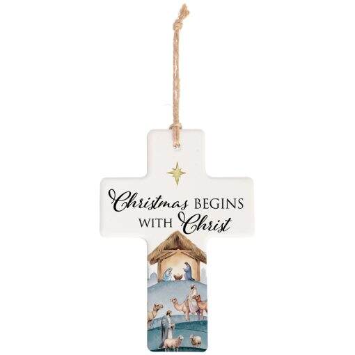 Item 655017 Nativity Cross Ornament