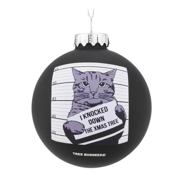 Item 685007 Cat Mugshot Ball Ornament