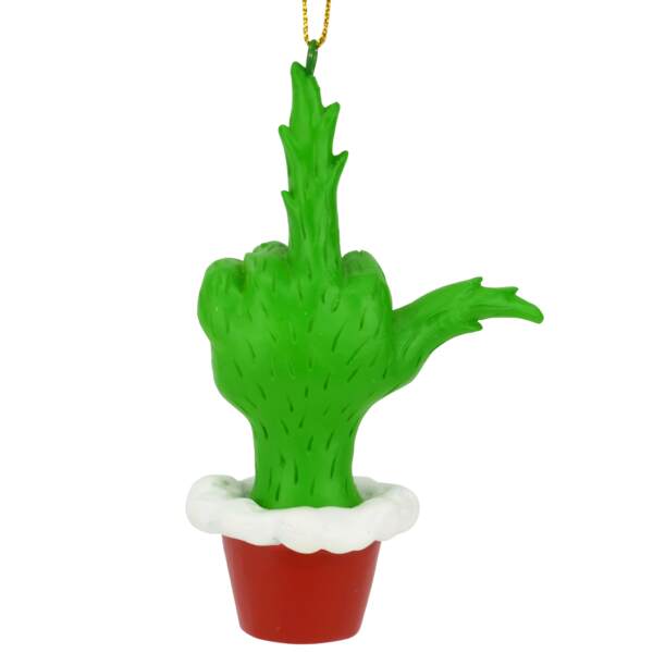 Item 685039 Green Hand Giving Middle Finger Naughty Ornament