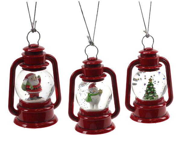 Item 801002 Lighted Santa/Tree/Snowman Shimmer Lantern