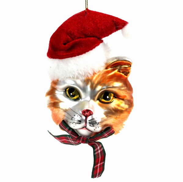 Item 803003 Orange Cat Head Ornament