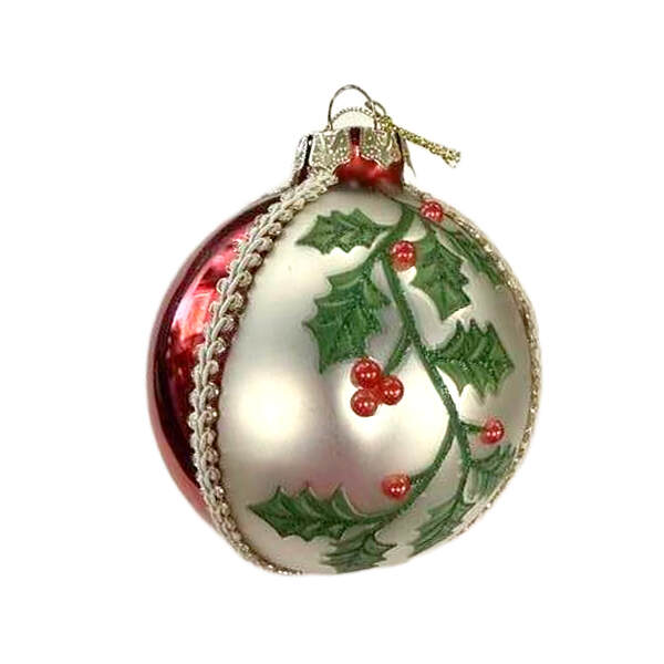 Item 803065 Holly Leaves Ball Ornament