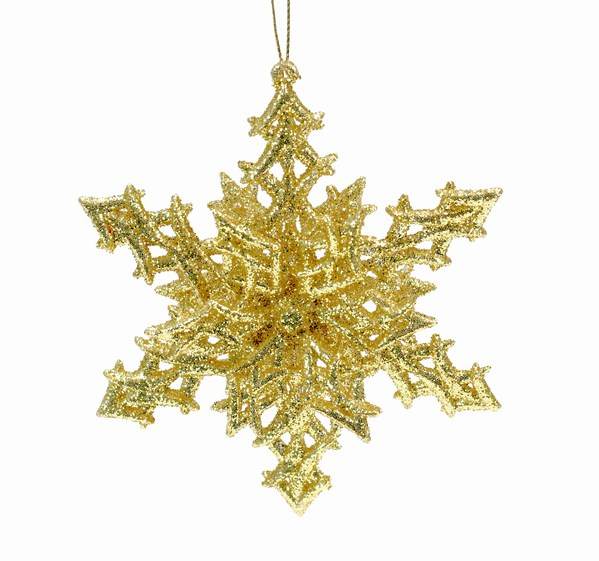 Item 805028 Gold Snowflake Ornament