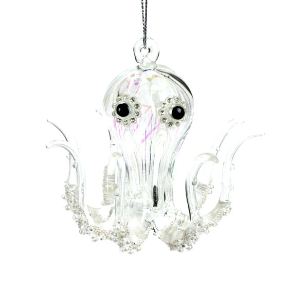 Item 808045 Clear Octopus Ornament
