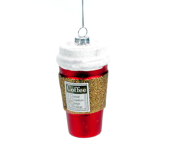 Item 808058 Red Coffee Cup Ornament