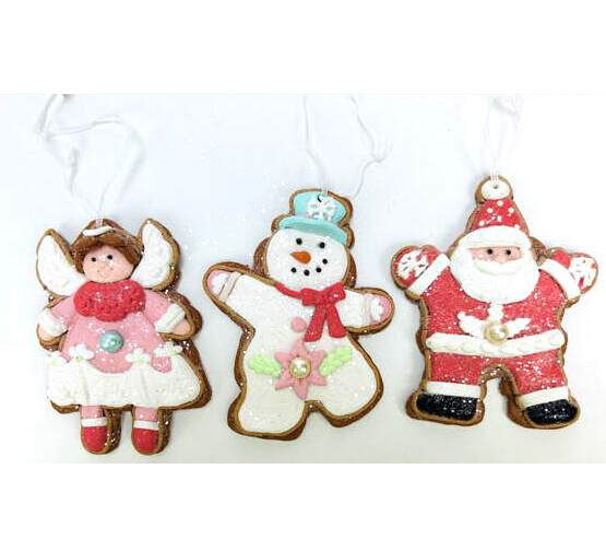 Item 808096 Claydough Santa/Angel/Snowman Ornament