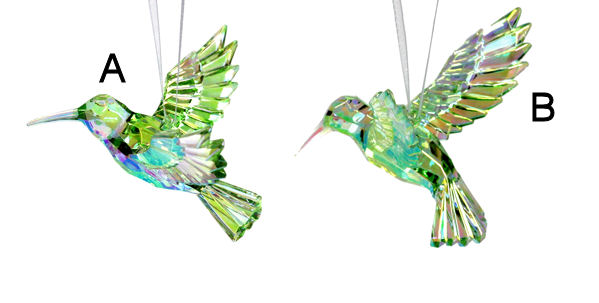 Item 812014 Green and Iridescent Hummingbird Ornament