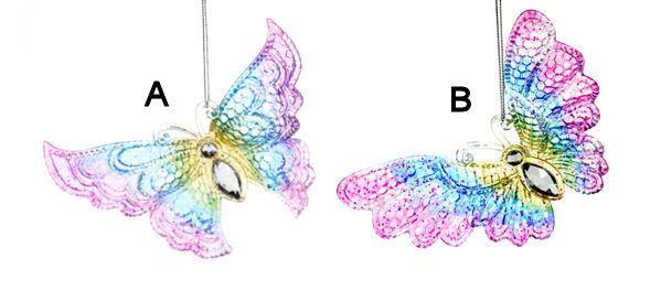 Item 812020 Multicolor Butterfly With Gem Ornament