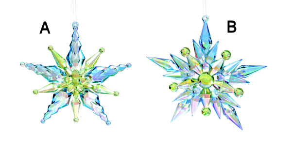Item 812046 Blue/Green Snowflake Ornament