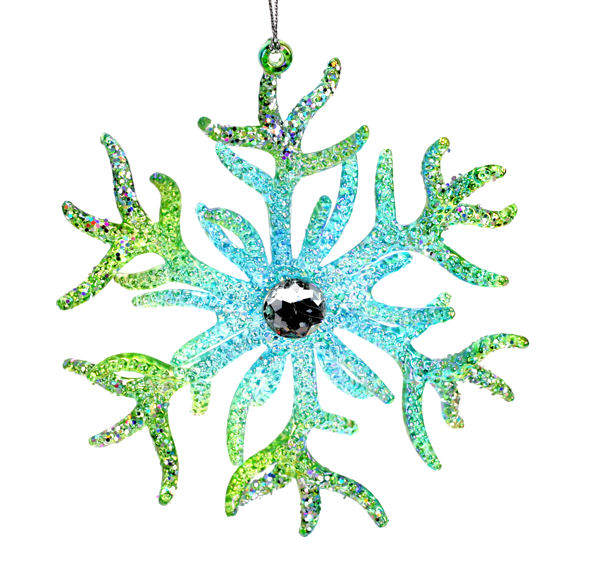 Item 812047 Coral Snowflake Ornament