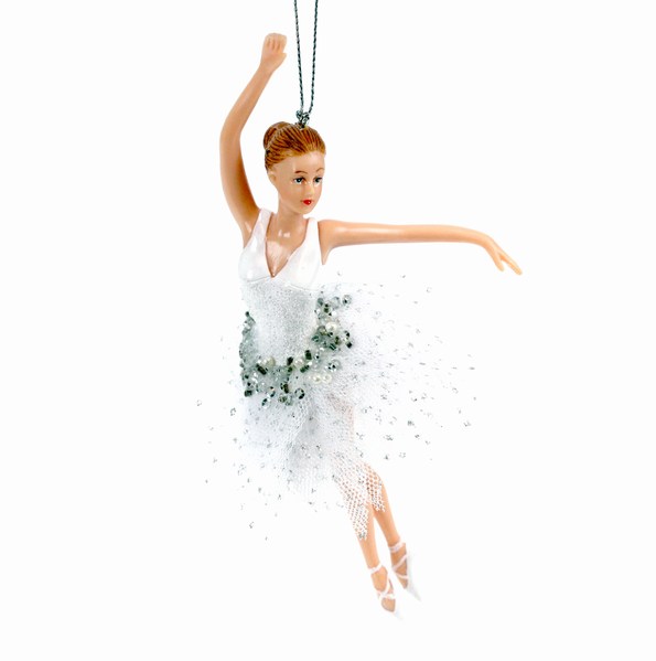 Item 820005 White Flower Ballerina Ornament