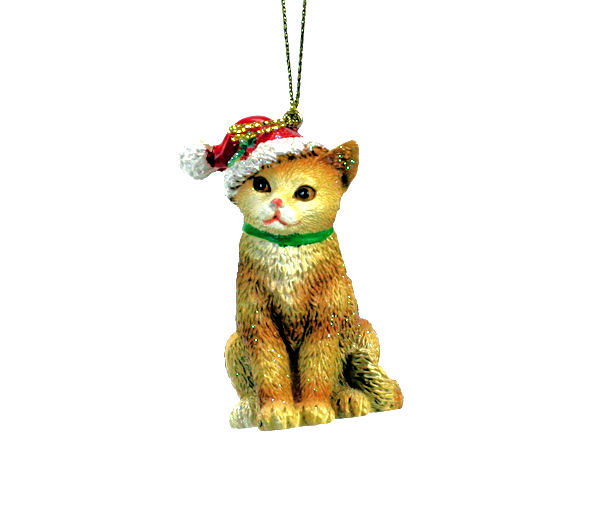 Item 820014 Persian Cat With Santa Hat Ornament