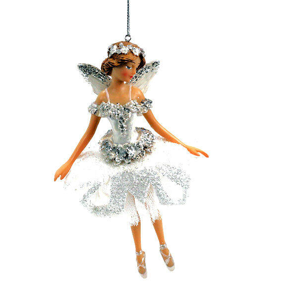 Item 820043 White Fairy With Wings Ornament