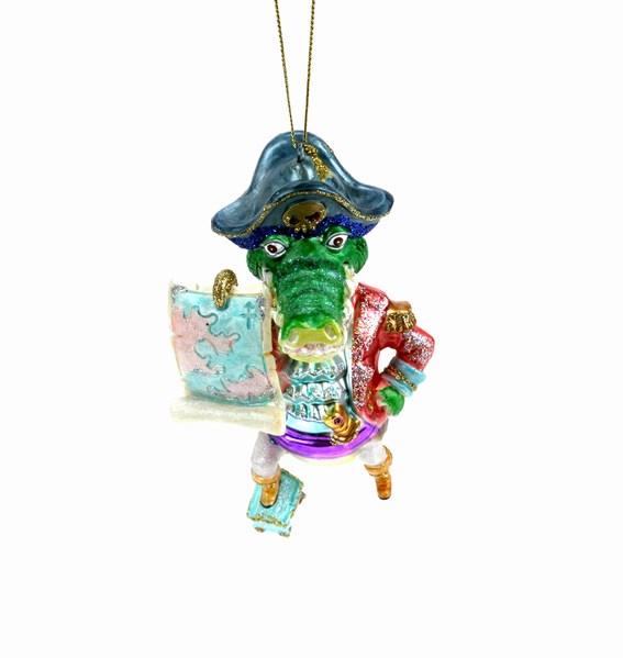 Item 820053 Pirate Crocodile With Map Ornament
