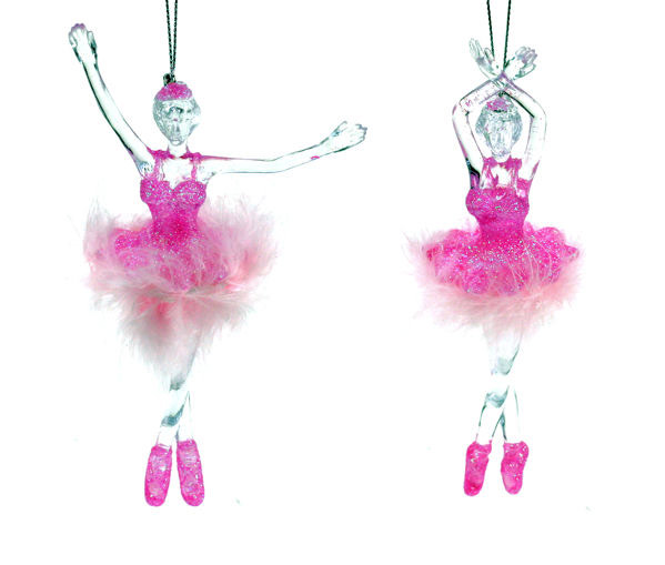 Item 820064 Pink/Clear Ballerina Ornament