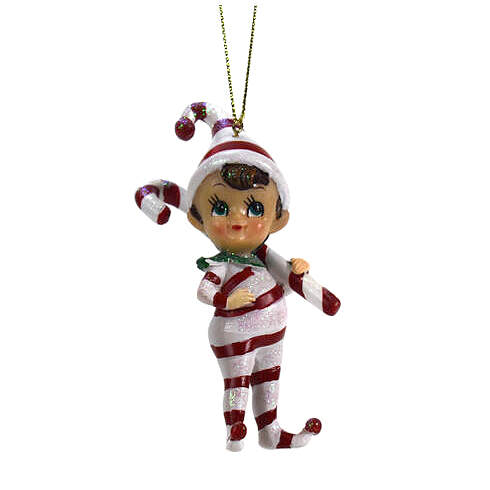 Item 820131 Elf With Candycane Ornament
