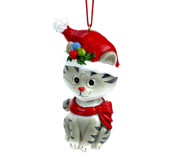 Item 825009 Bobble Head Cat Ornament
