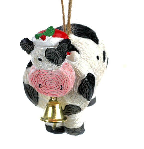 Item 825020 Hay Bale Cow Ornament