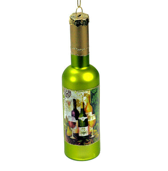 Item 825046 Green Wine Bottle Ornament