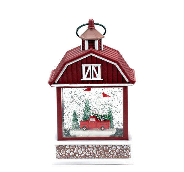 Item 830003 LED Lighted Barn With Red Truck