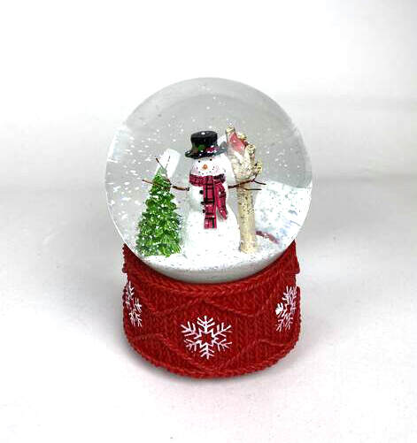 Item 830012 Musical Glass Snowglobe With Snowman