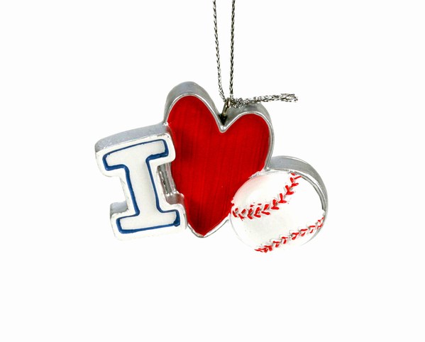 Item 835006 I Heart Baseball Ornament
