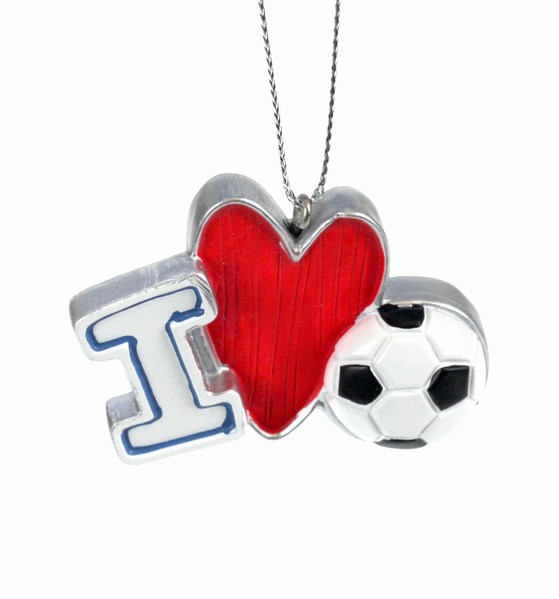 Item 835007 I Heart Soccer Ornament