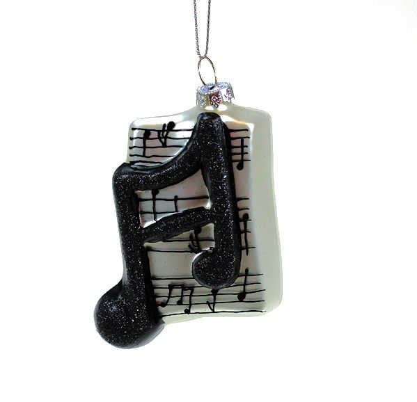 Item 844045 Double Music Note With Sheet Music Ornament