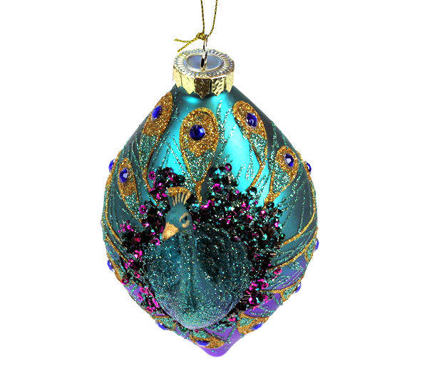 Item 844074 Finial Shape Peacock Ornament