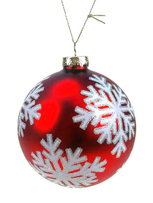 Item 844121 Glass Snowflake Ball Ornament