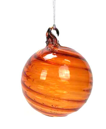 Item 844133 Orange Glass Ball Ornament