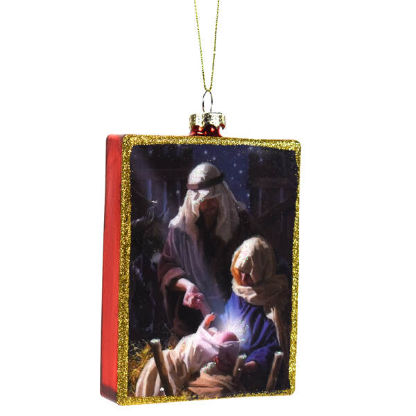 Item 844153 Glass Nativity Ornament