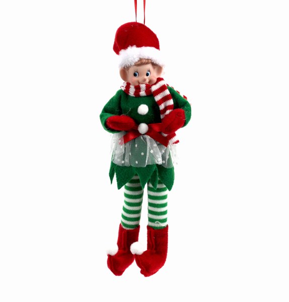 Item 848022 Red/Green/White Elf Ornament