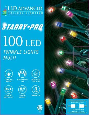 Item 855014 100 Starry Lights Micro Twinkling Multi LED Lights Set